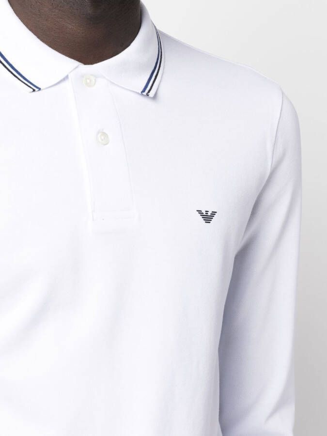 Emporio Armani Poloshirt met logoprint Wit