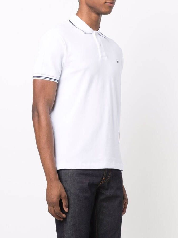 Emporio Armani Poloshirt met logoprint Wit