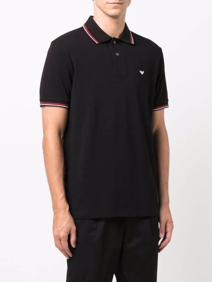 Emporio Armani Poloshirt met logoprint Zwart