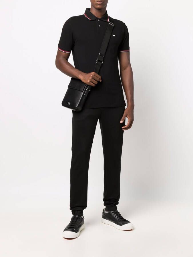 Emporio Armani Poloshirt met logoprint Zwart
