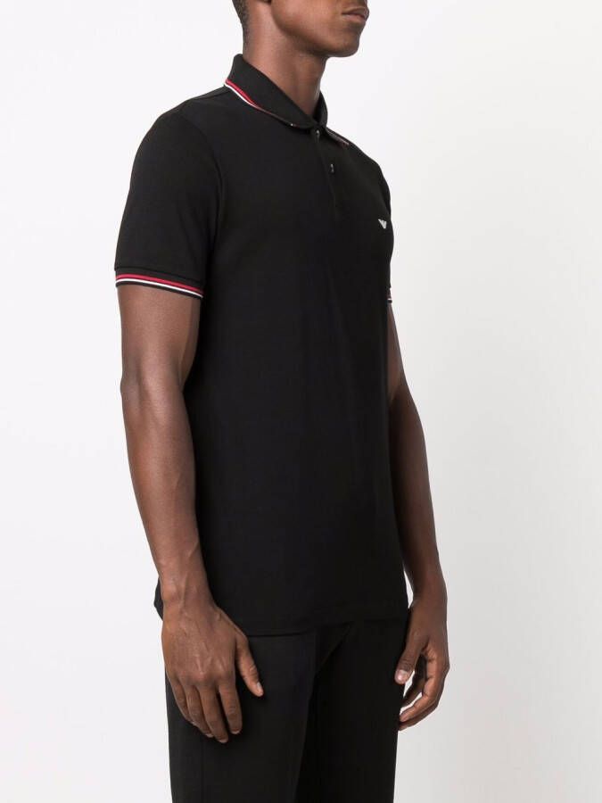 Emporio Armani Poloshirt met logoprint Zwart