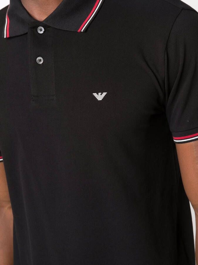 Emporio Armani Poloshirt met logoprint Zwart