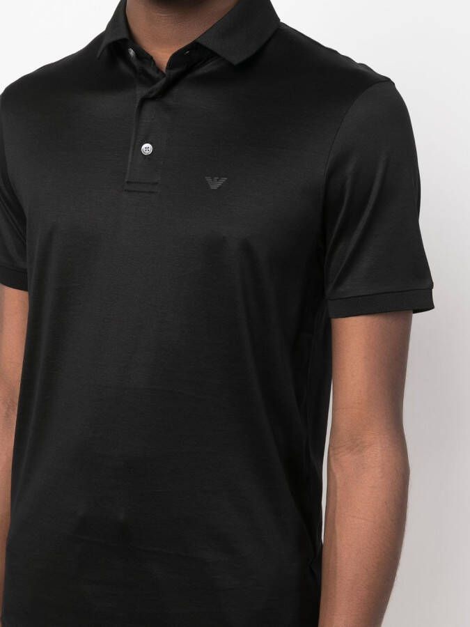 Emporio Armani Poloshirt met logoprint Zwart