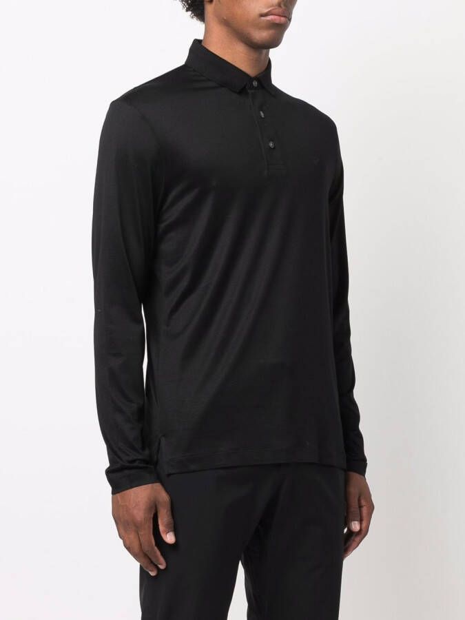 Emporio Armani Polotop met logoprint Zwart