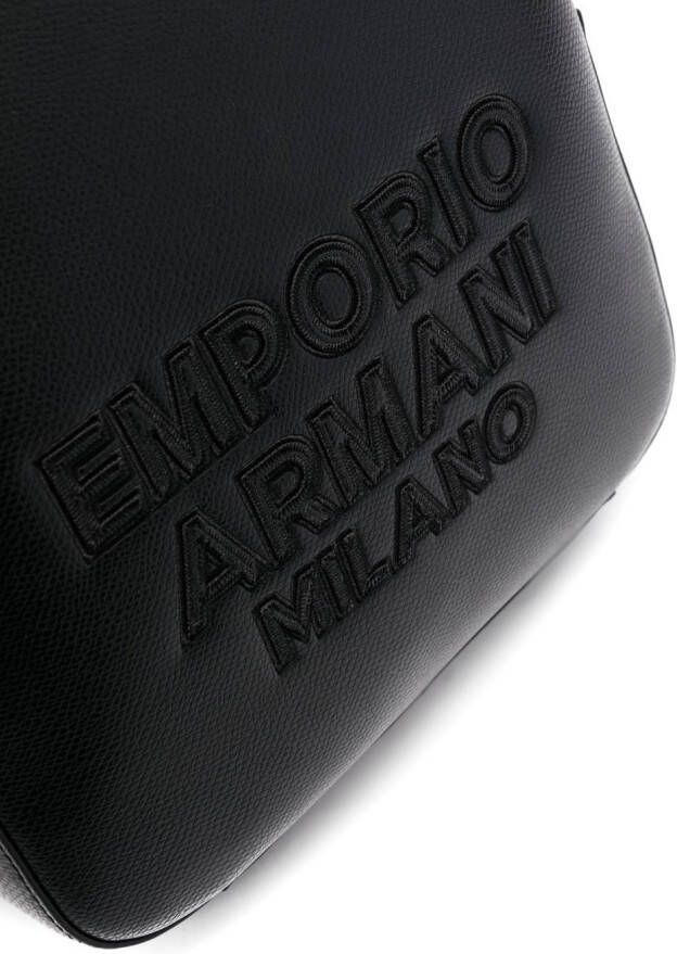Emporio Armani Rugzak met geborduurd logo Zwart