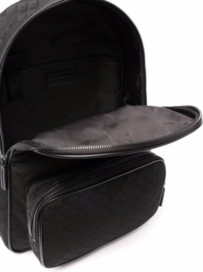 Emporio Armani Rugzak met jacquard logo Zwart
