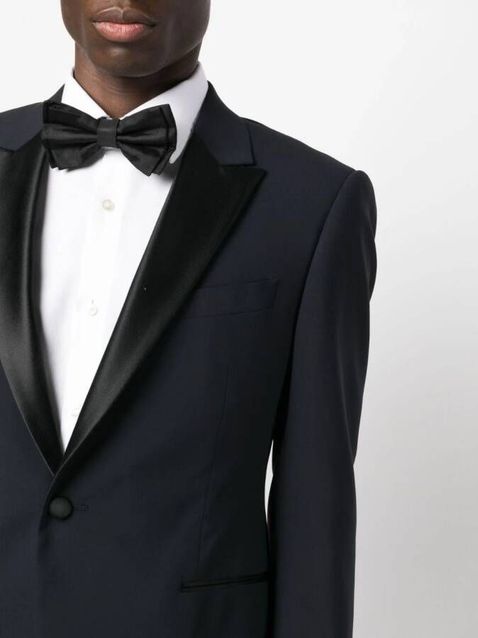 Emporio Armani Pak met enkele rij knopen en satijnen afwerking Blauw