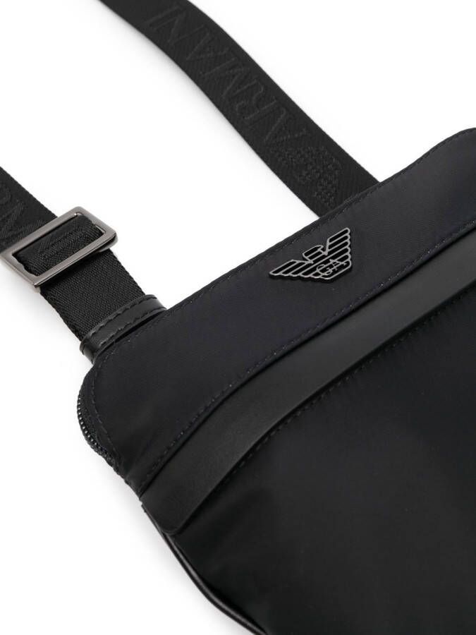 Emporio Armani Flat crossbodytas Zwart