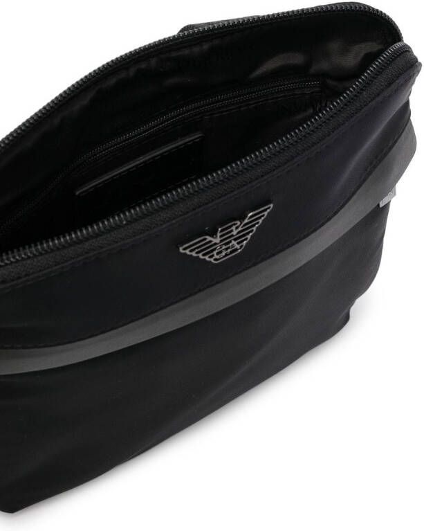 Emporio Armani Flat crossbodytas Zwart