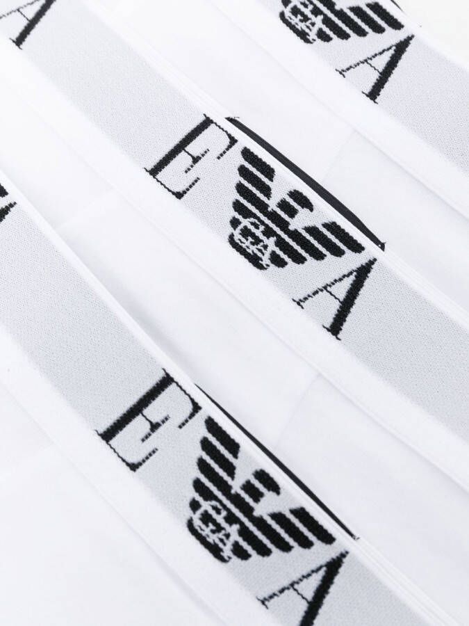 Emporio Armani Set van drie boxershorts met logo Wit