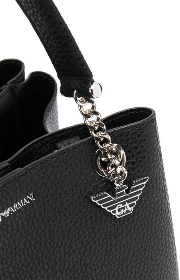 Emporio Armani Shopper met kettingband Zwart