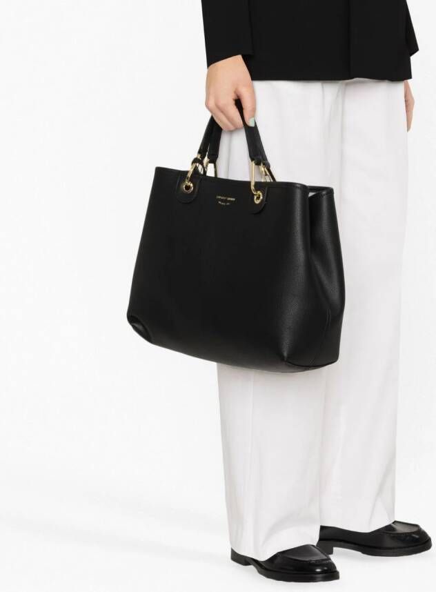 Emporio Armani Shopper met logo-reliëf Zwart
