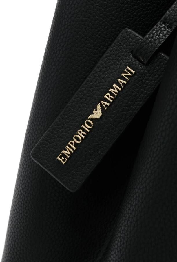 Emporio Armani Shopper met logo-reliëf Zwart