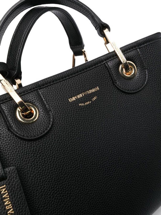 Emporio Armani Shopper met logo Zwart