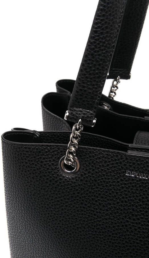 Emporio Armani Shopper met logoplakkaat Zwart