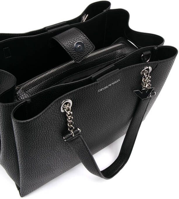 Emporio Armani Shopper met logoplakkaat Zwart