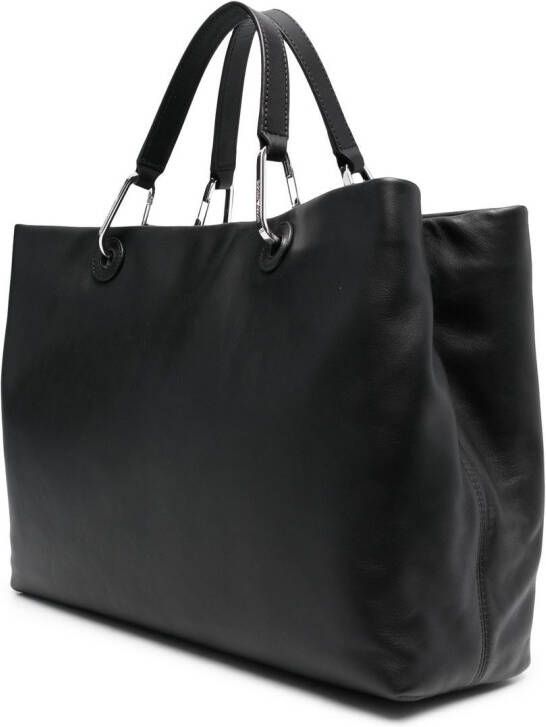 Emporio Armani Shopper met logoplakkaat Zwart