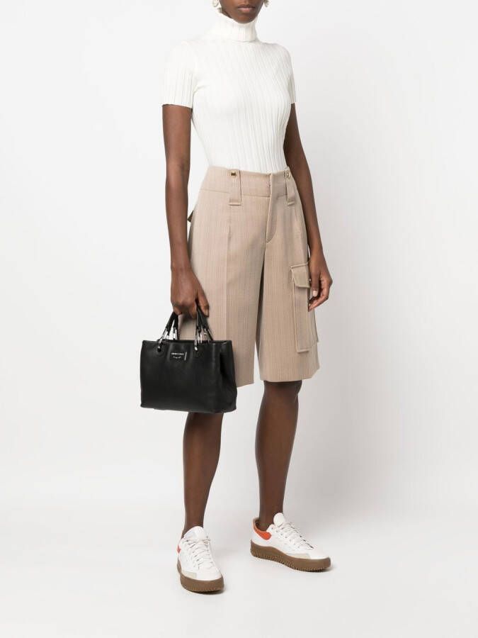 Emporio Armani Shopper met logoplakkaat Zwart