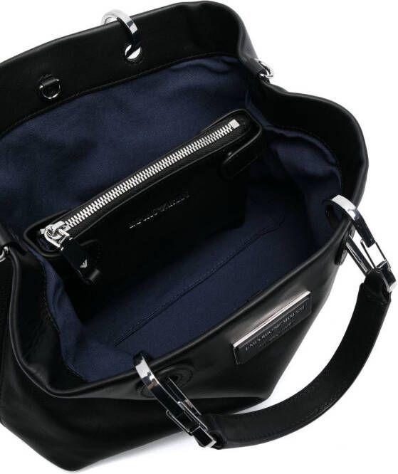 Emporio Armani Shopper met logoplakkaat Zwart