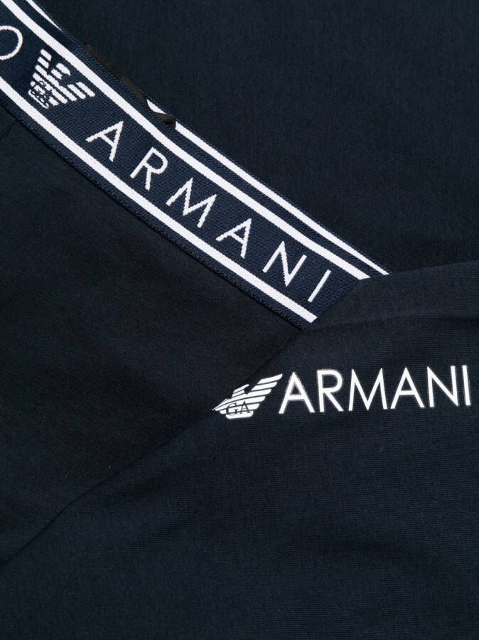 Emporio Armani Shorts met logoprint Blauw