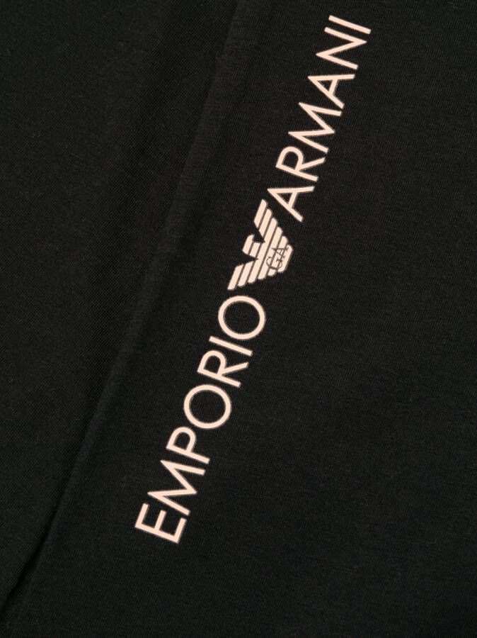 Emporio Armani Shorts met logoprint Zwart