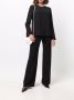 Emporio Armani High waist broek met wijde pijpen Zwart - Thumbnail 2