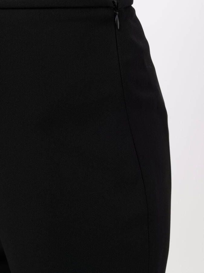 Emporio Armani High waist broek met wijde pijpen Zwart