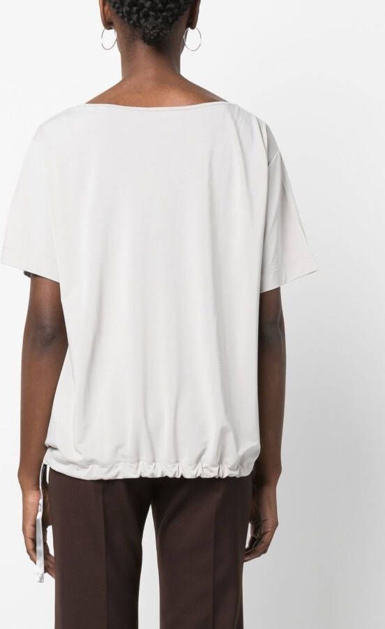 Emporio Armani T-shirt met strikdetail Grijs