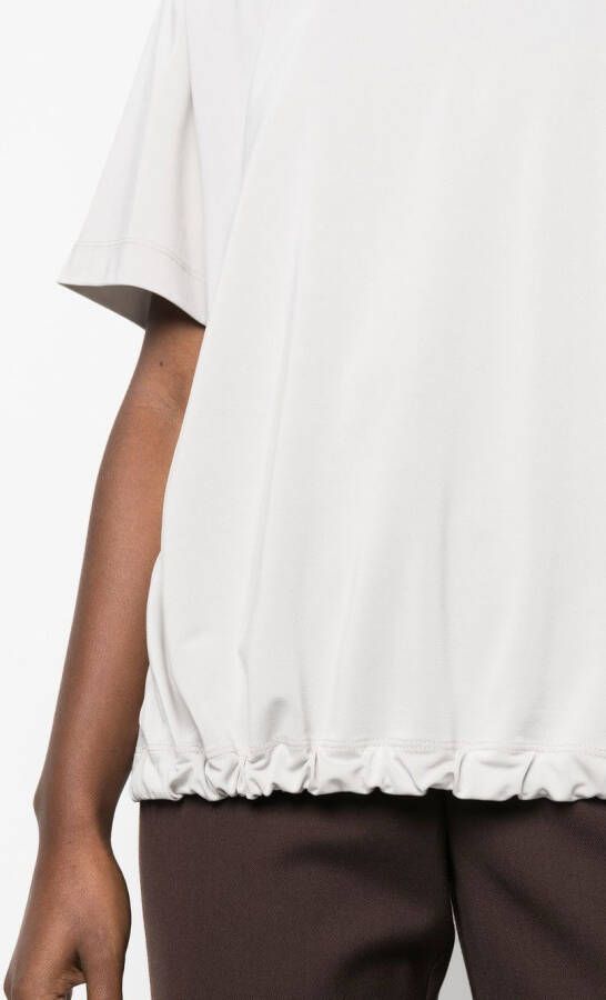 Emporio Armani T-shirt met strikdetail Grijs