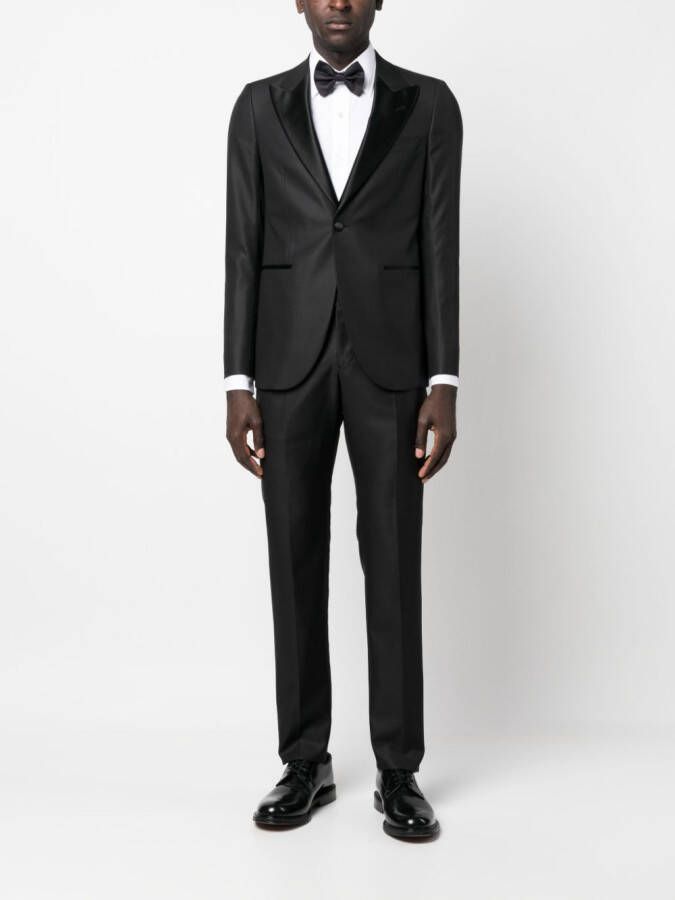 Emporio Armani Smoking met enkele rij knopen Zwart