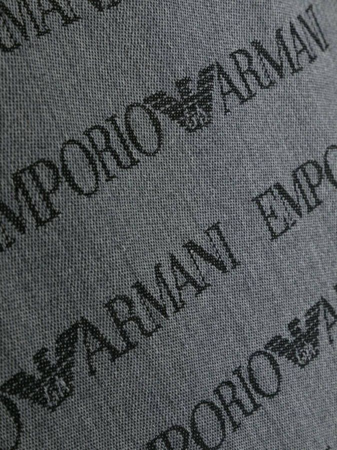 Emporio Armani Sjaal met monogram patroon Grijs