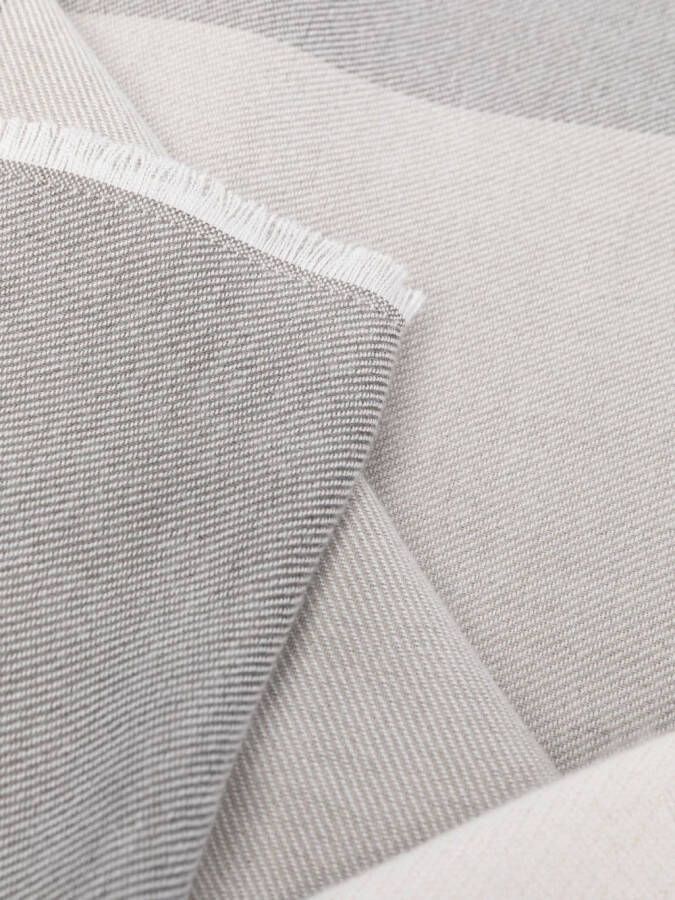 Emporio Armani Sjaal met tonale streep Grijs