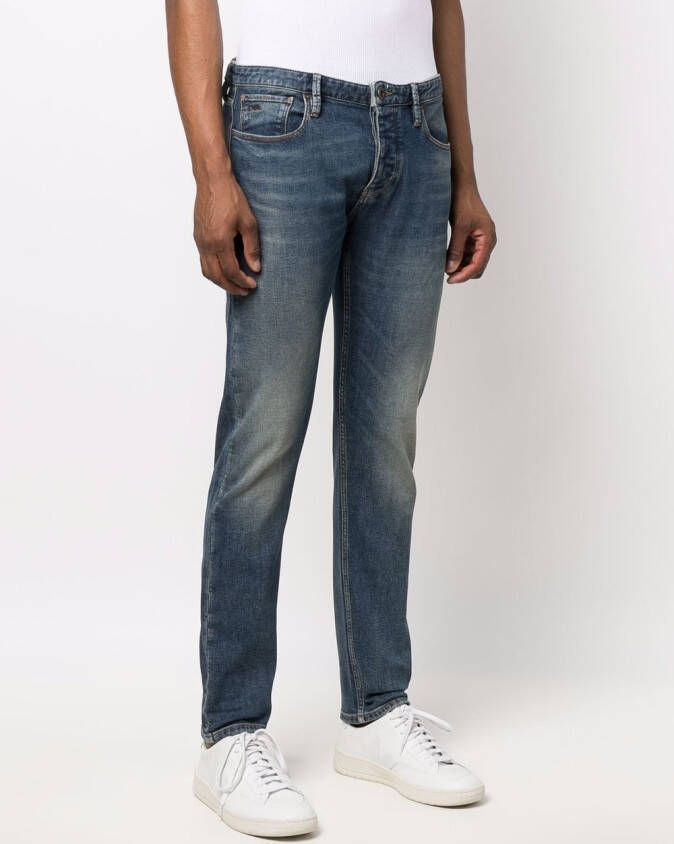Emporio Armani Slim-fit jeans Blauw