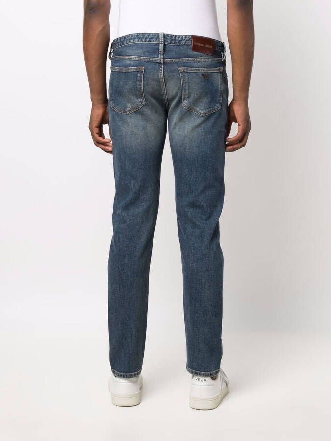 Emporio Armani Slim-fit jeans Blauw