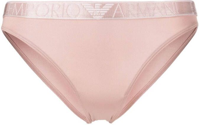 Emporio Armani Slip met logoband Roze