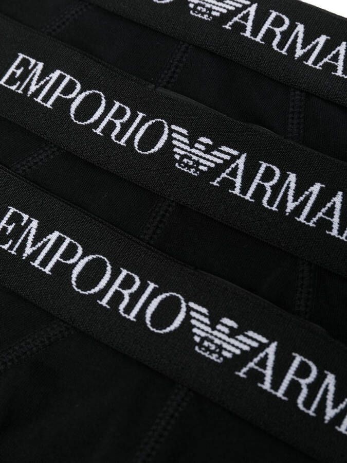 Emporio Armani Slip met logoband Zwart
