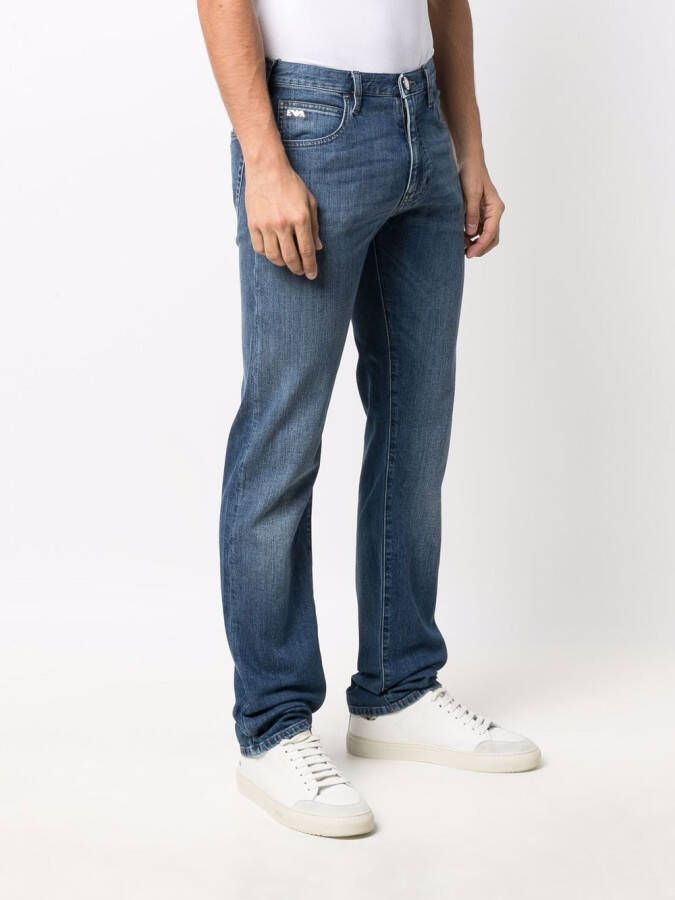 Emporio Armani J45 straight jeans Blauw