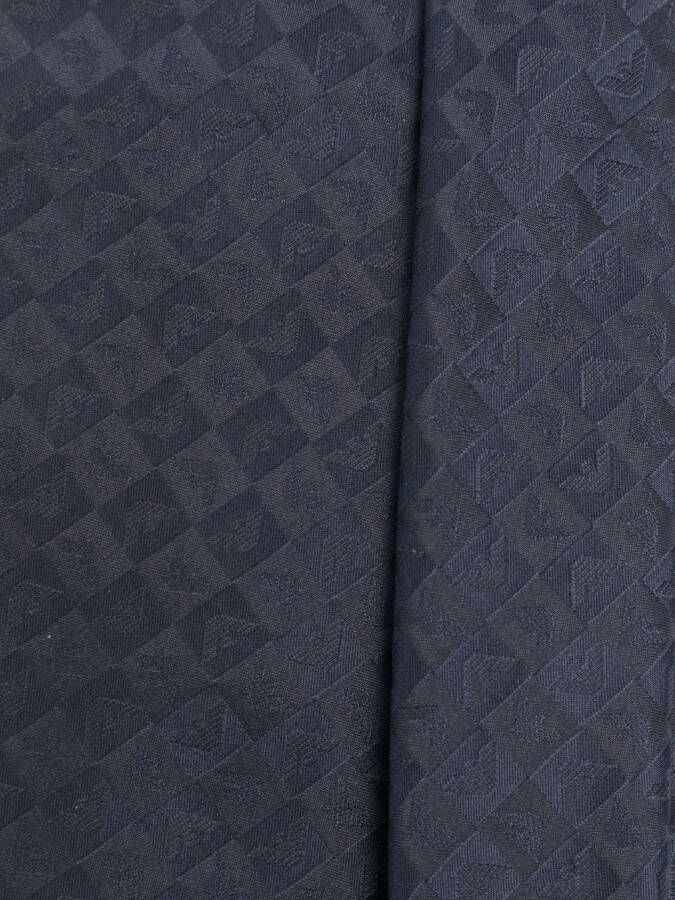 Emporio Armani Stropdas met logo jacquard Blauw