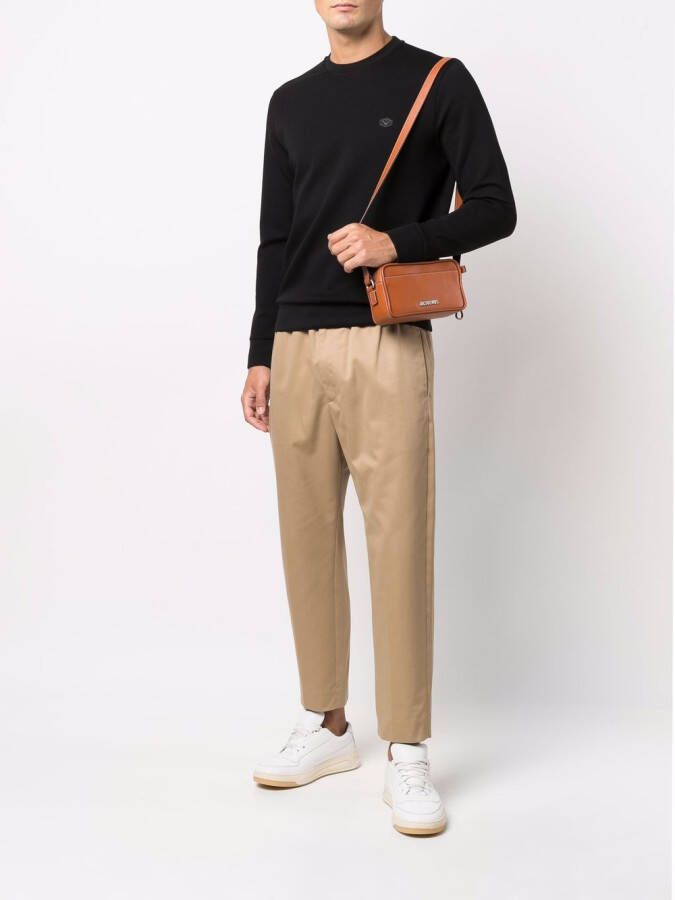 Emporio Armani Sweater met logopatch Zwart