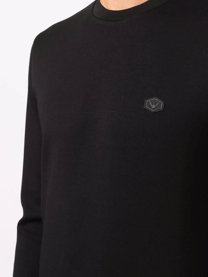 Emporio Armani Sweater met logopatch Zwart
