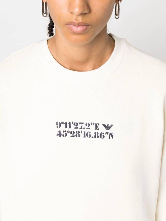Emporio Armani Sweater met logoprint Beige