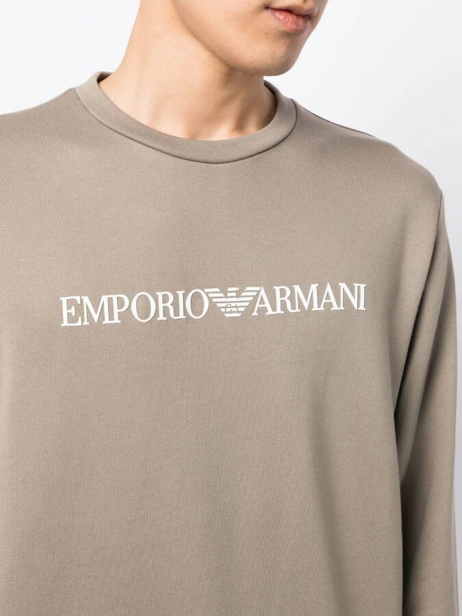 Emporio Armani Sweater met logoprint Groen