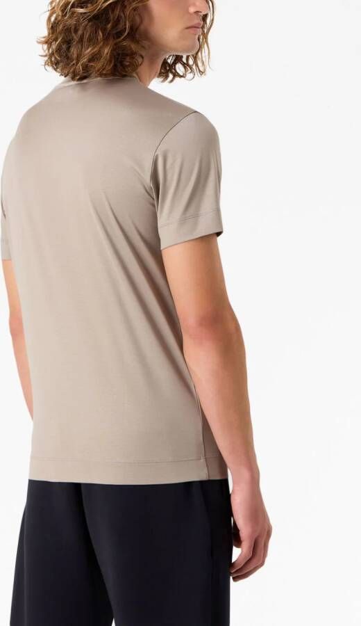 Emporio Armani T-shirt met geborduurd logo Beige