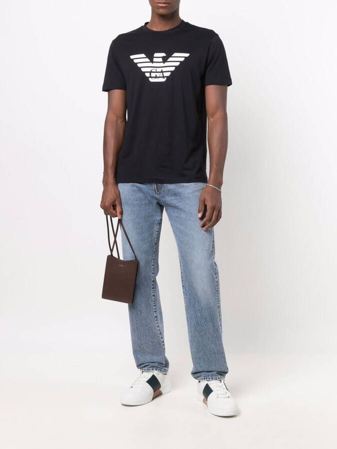 Emporio Armani T-shirt met logo Blauw