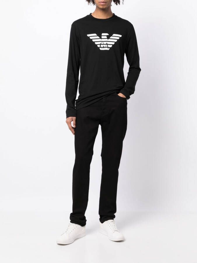 Emporio Armani T-shirt met logo Zwart