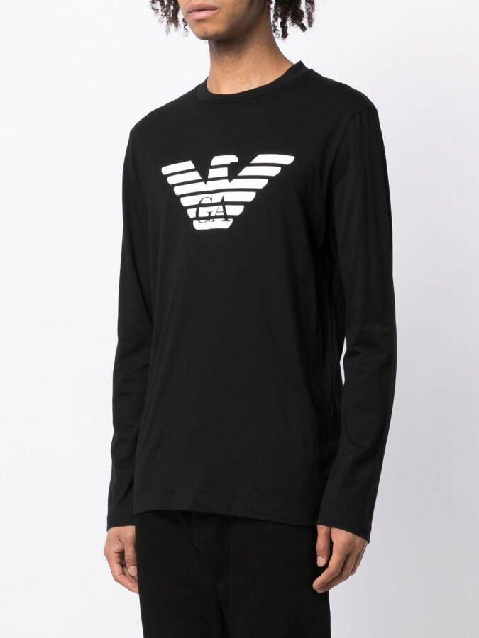 Emporio Armani T-shirt met logo Zwart