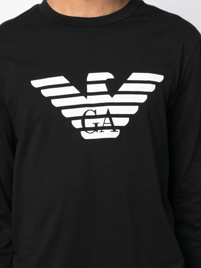 Emporio Armani T-shirt met logo Zwart