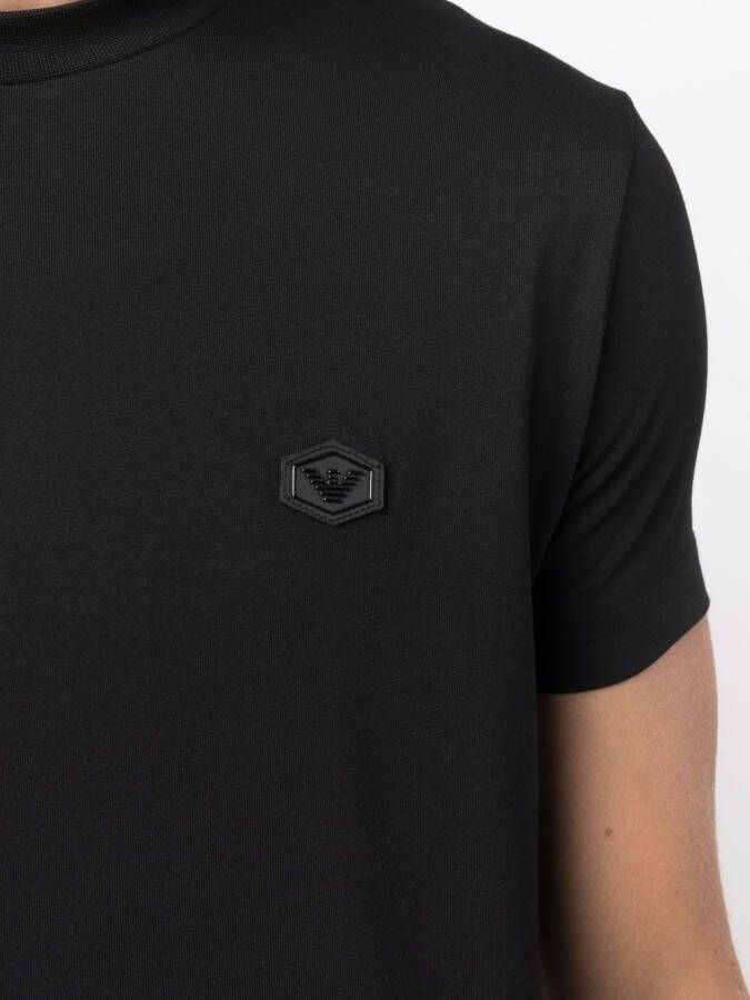 Emporio Armani T-shirt met logopatch Zwart