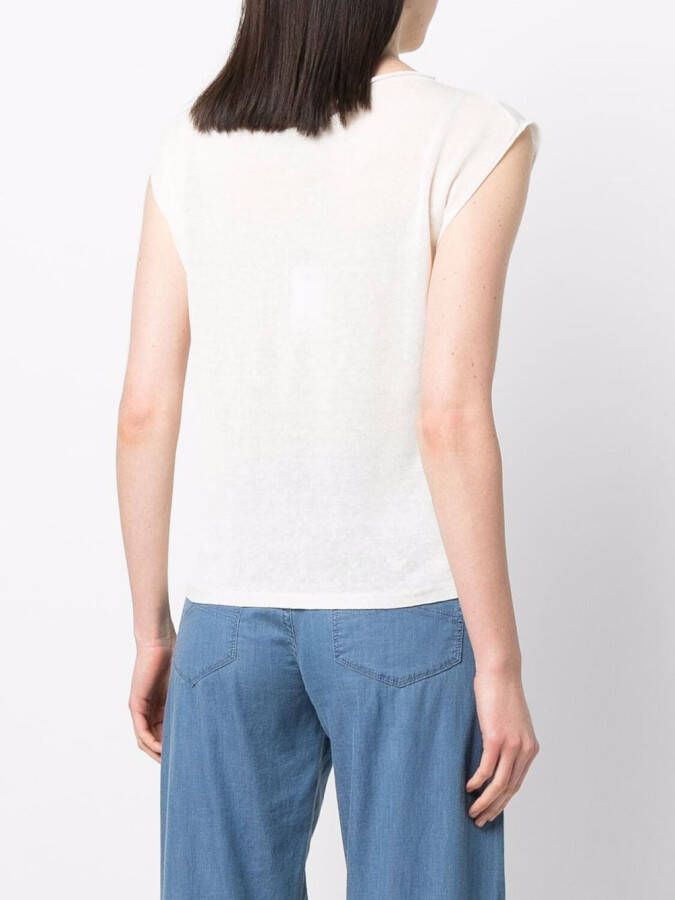 Emporio Armani T-shirt met logoprint Beige