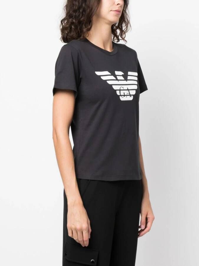 Emporio Armani T-shirt met logoprint Blauw